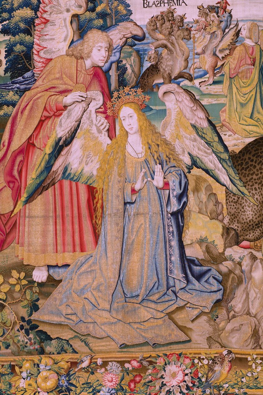 Saint Michael defeating the dragon (detail) by Flemish School