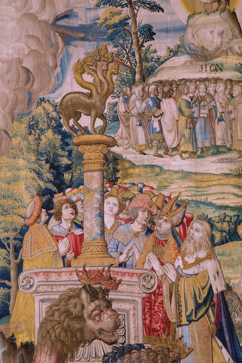 The Apocalypse: Saint Michael Defeating the Dragon (Detail) by Flemish School