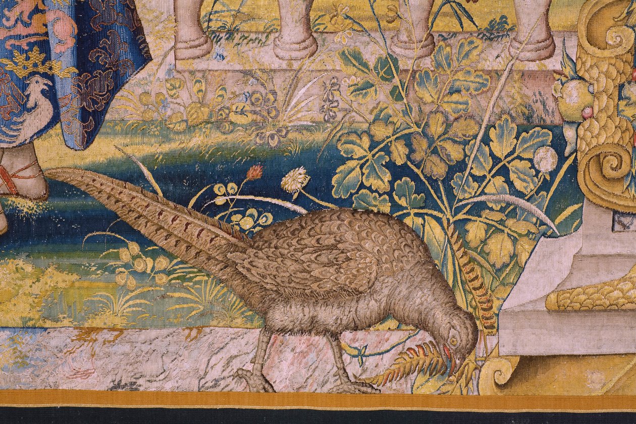 Flemish tapestry. Series Vertumnus and Pomona: Vertumnus transformed into a farmer. Atelier Willem de Pannemaker. Ca 1545-1550. (detail) by Flemish School