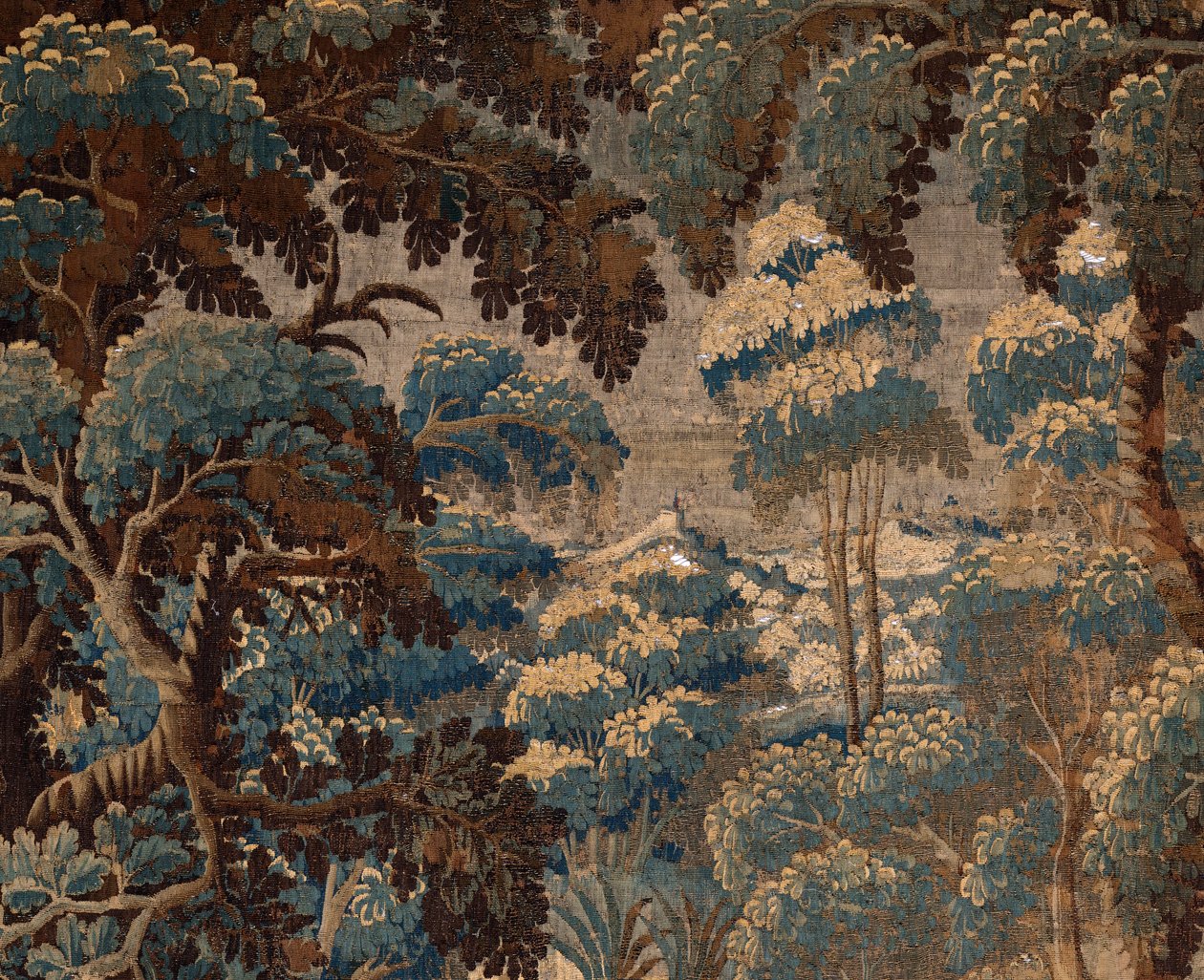 Flemish tapestry. Verdure. End 17th-begin 18th century. Property of the church Sint-Walburgakerk Oudenaarde by Flemish School