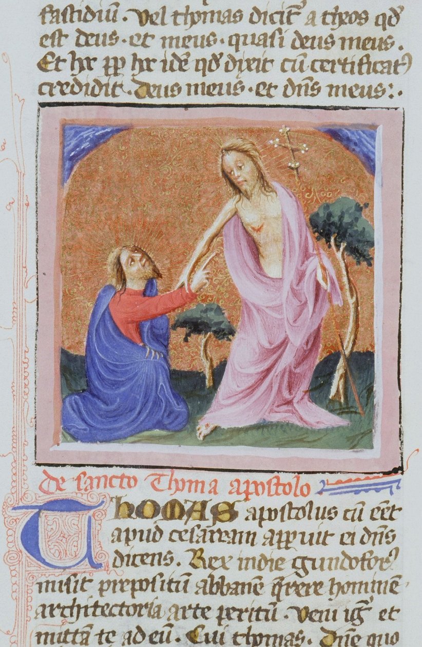 Page from the Legenda Aurea, Bruges, c.1400-10 by Flemish School