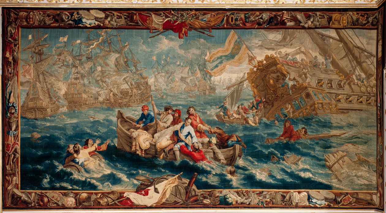 Naval Battle of La Hogue by Flemish School