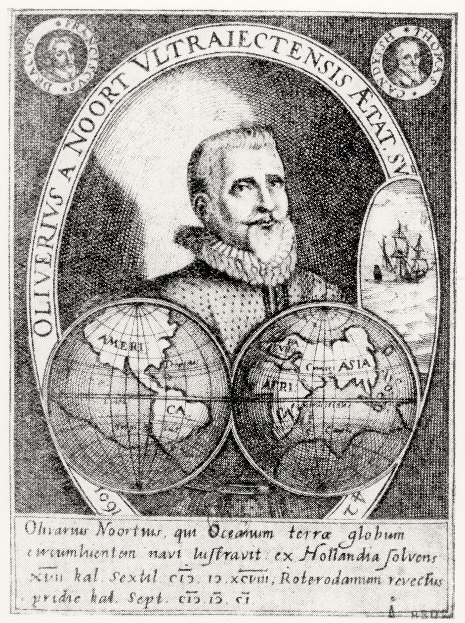 Portrait of Oliver Noort (1558-1627) at the Age of 42 by Flemish School