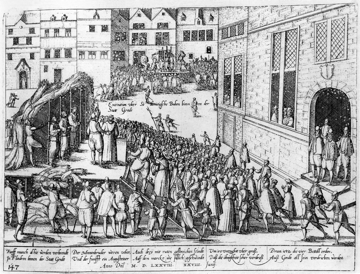 Scenes of the Spanish Inquisition at Ghent, June 1578 by Flemish School