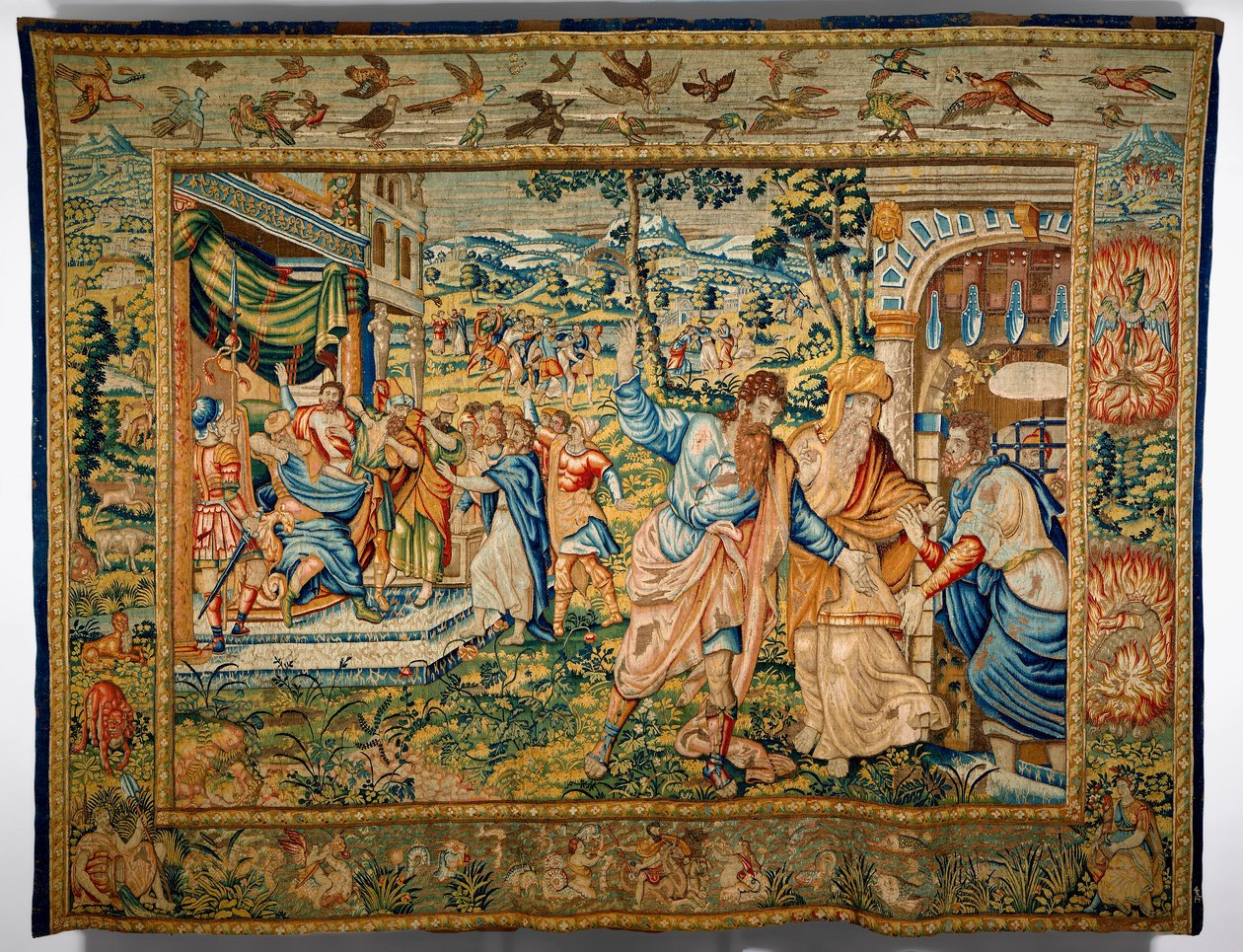 St. Paul with Barnabas expelled from the place of his preaching by Flemish School
