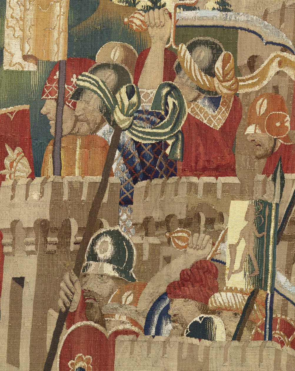 Tapestry Showing the Conquests of King Alfonso V of Portugal, Tournai (detail) by Flemish School