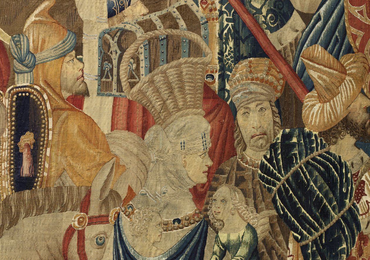 Tapestry Showing the Conquests of King Alfonso V of Portugal (Conquistas de Alfonso V de Portugal), Tournai (Detail) by Flemish School