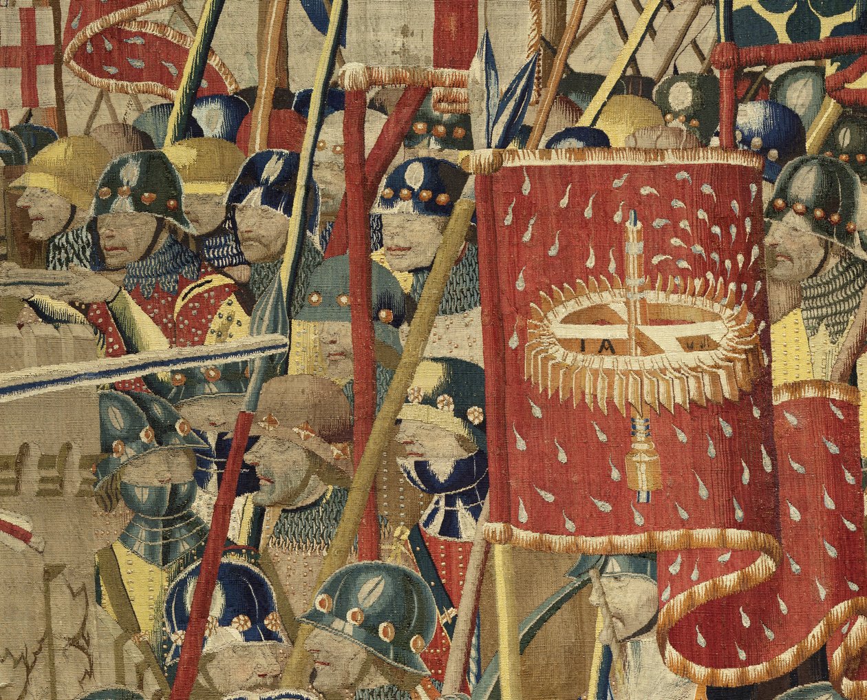 Tapestry showing the Conquests of King Alfonso V of Portugal, Tournai (detail) by Flemish School
