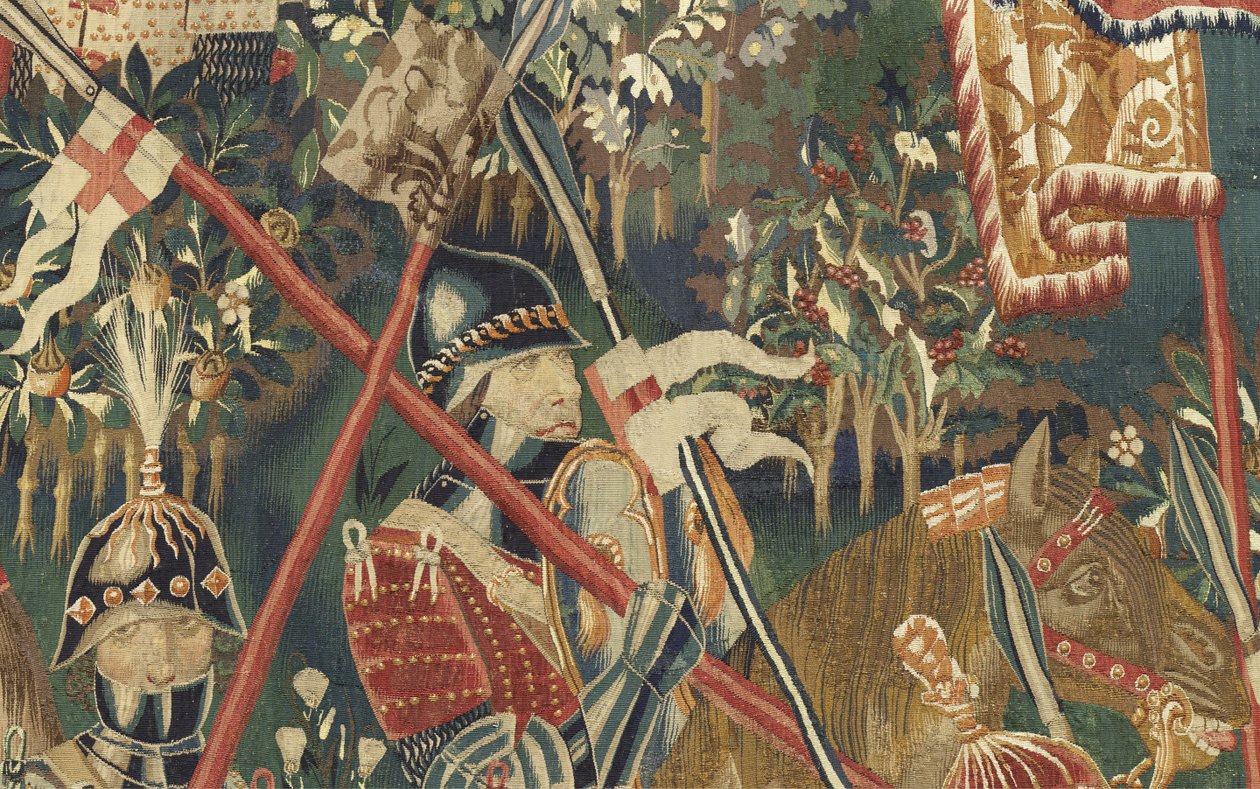 Tapestry showing the Conquests of King Alfonso V of Portugal, Tournai (detail) by Flemish School