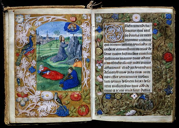The Agony in the Garden, miniature from the Stafford Prayer Book by Flemish School