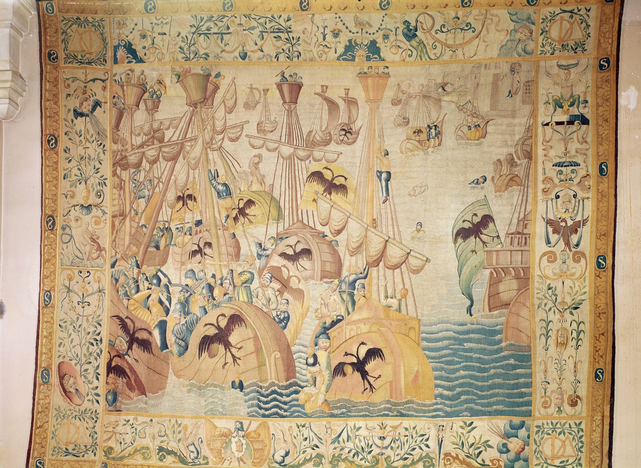 The Battle of Tunis, or Battle of Lepanto by Flemish School