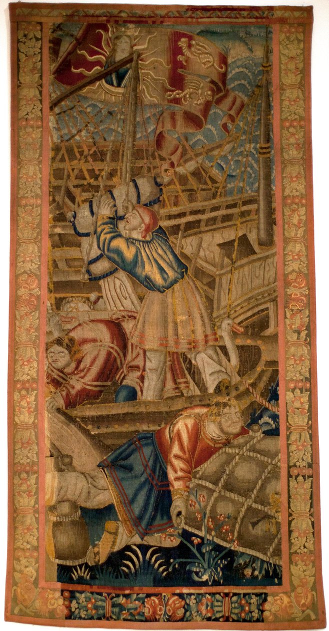 The Portuguese in India - Flemish tapestry of Tournai from the first quarter of the 16th century - Musee de la Marine de Lisbon by Flemish School