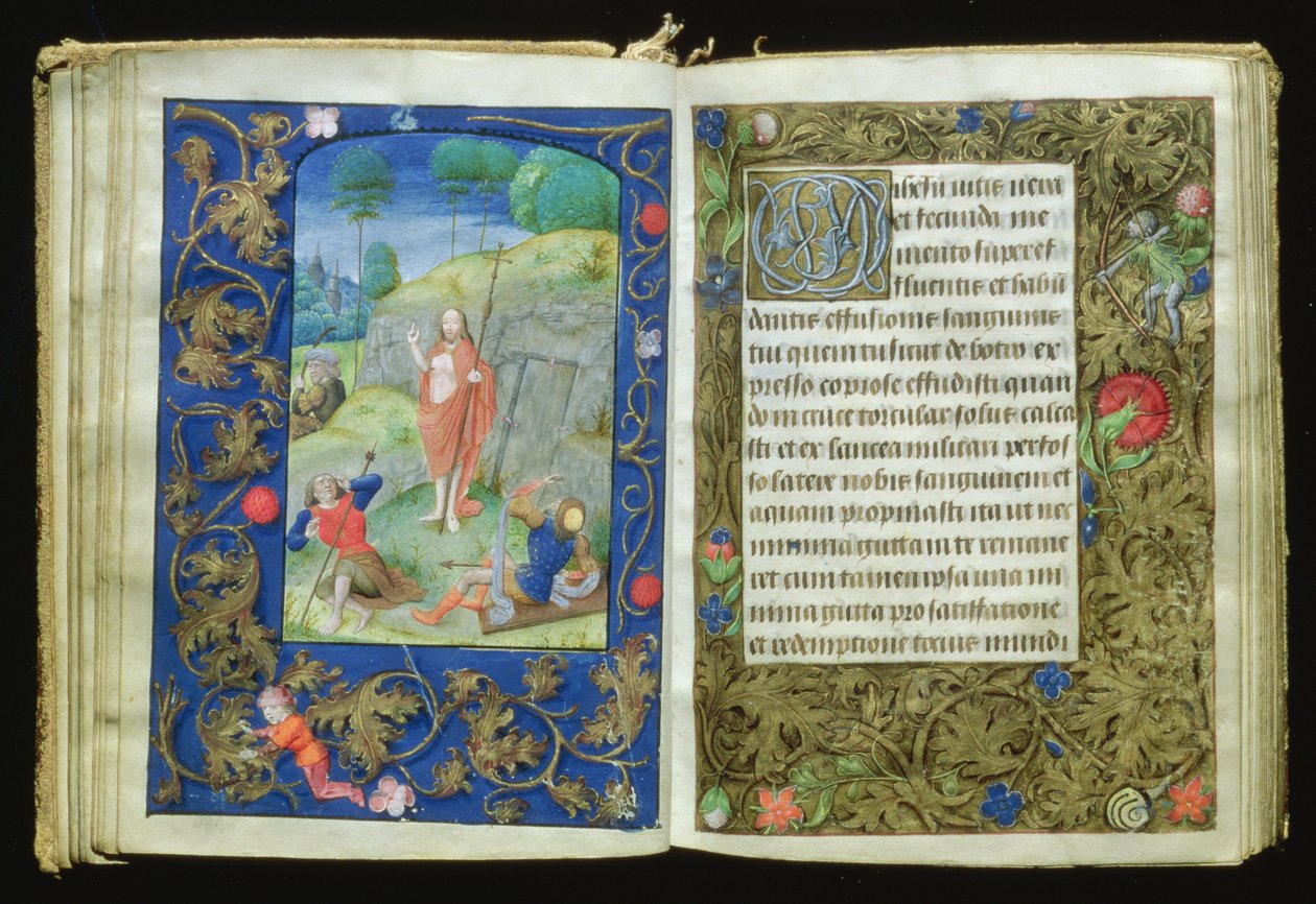 The Resurrection, miniature from the Stafford Prayer Book by Flemish School