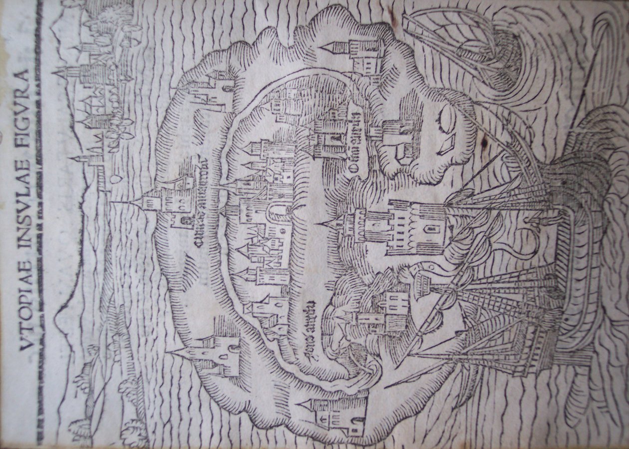 Title Page of Utopia by Thomas More, Leuven 1516 by Flemish School