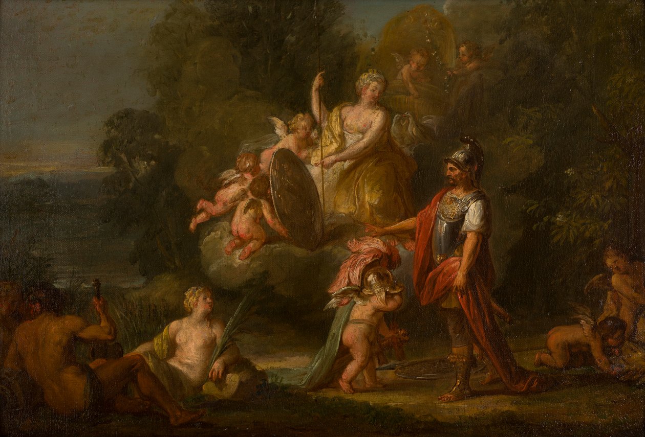 Venus giving arms to Aeneas by Flemish School