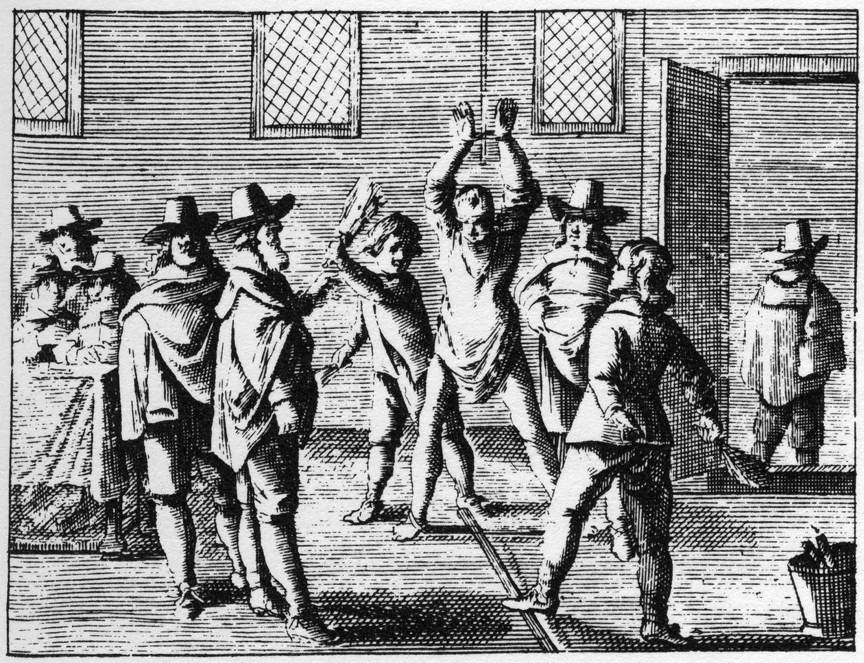 Wizard Whipping by Children. Engraving from 1725 in 