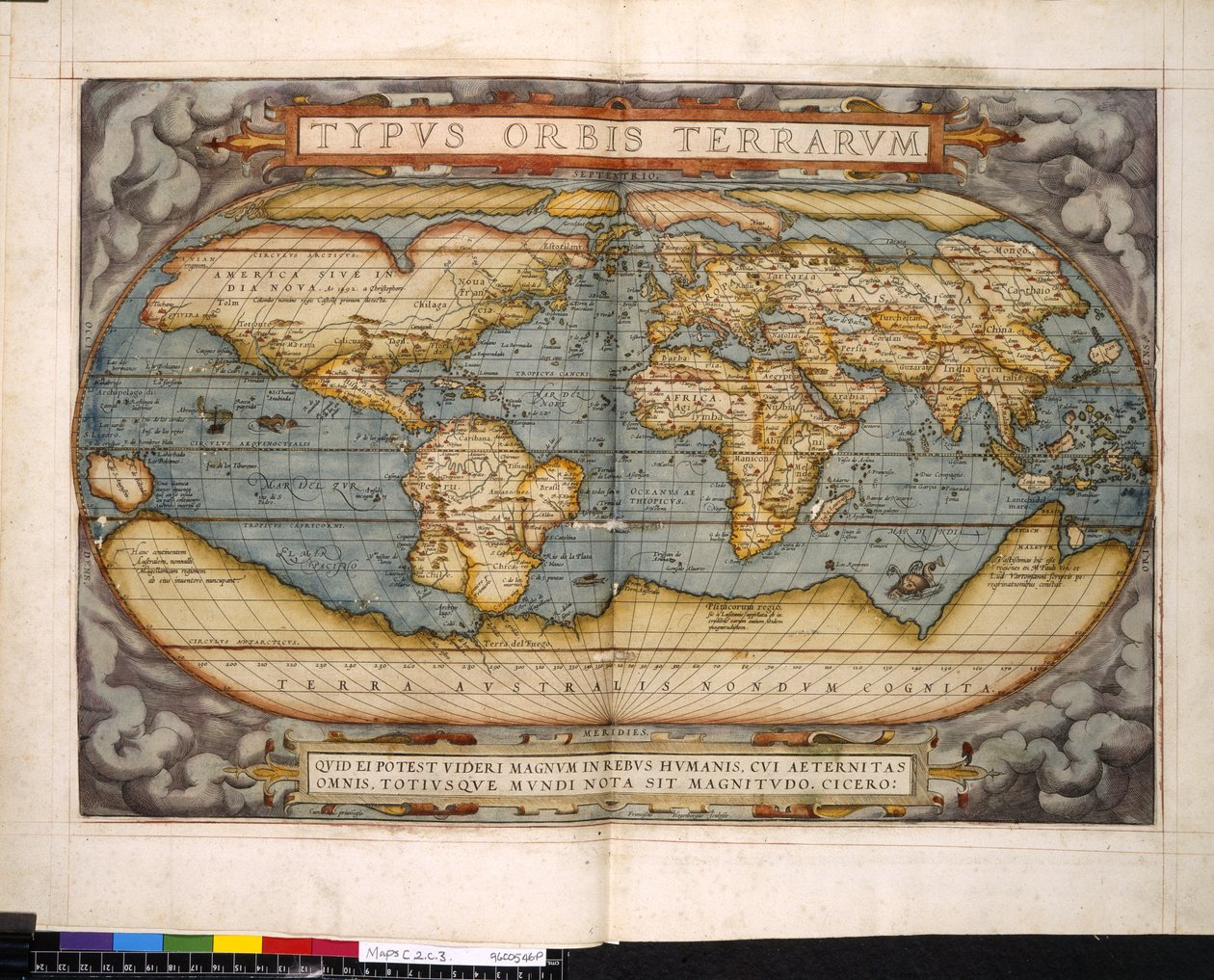 World map, Theatrum Orbis Terrarum, by Abraham Ortelius by Flemish School
