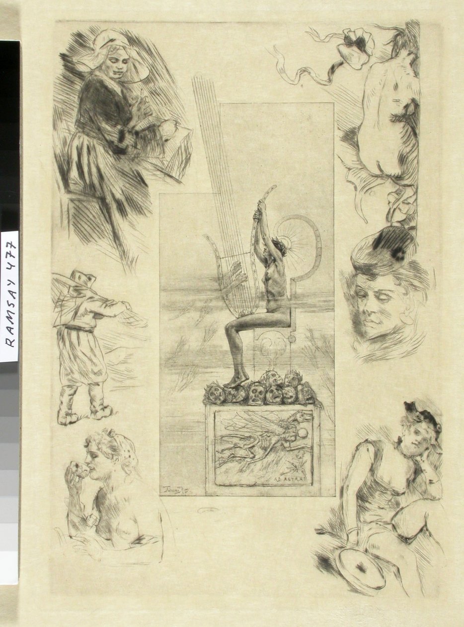 The Great Lyre. Title Image for the 1887 Edition of Mallarmé