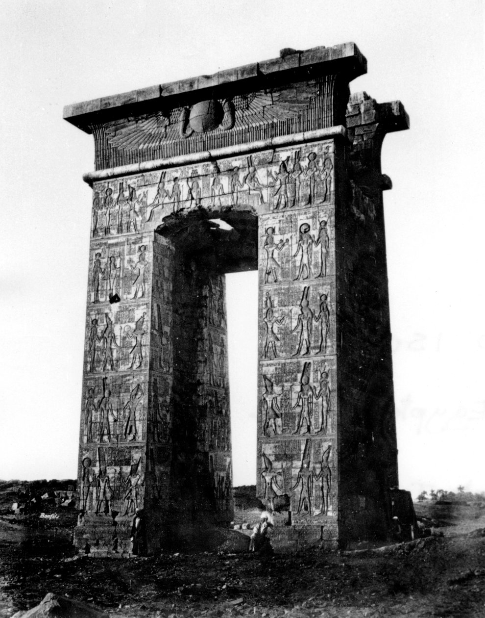 Gate to the North of Karnak, Nubia, Egypt by Félix Bonfils