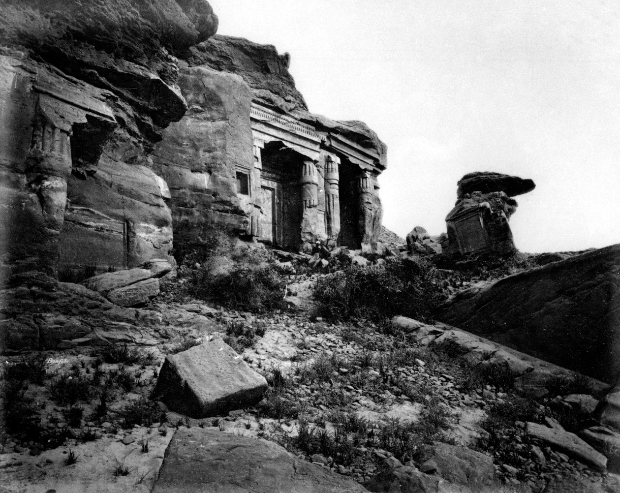 Gebel Silsileh, Egypt, 1878 by Félix Bonfils