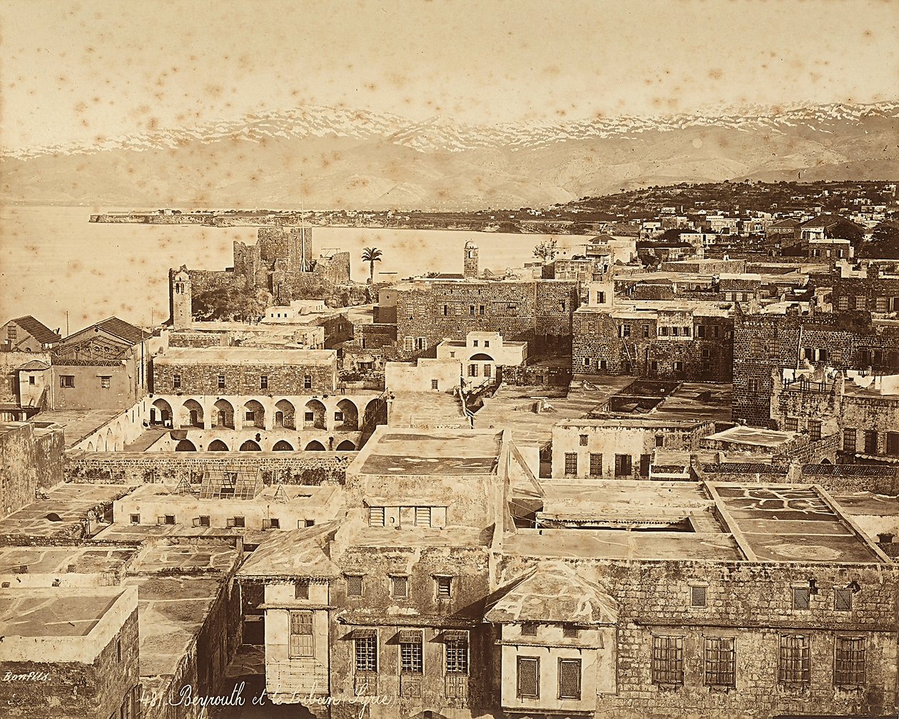 Panoramic view of Beirut, Lebanon by Félix Bonfils