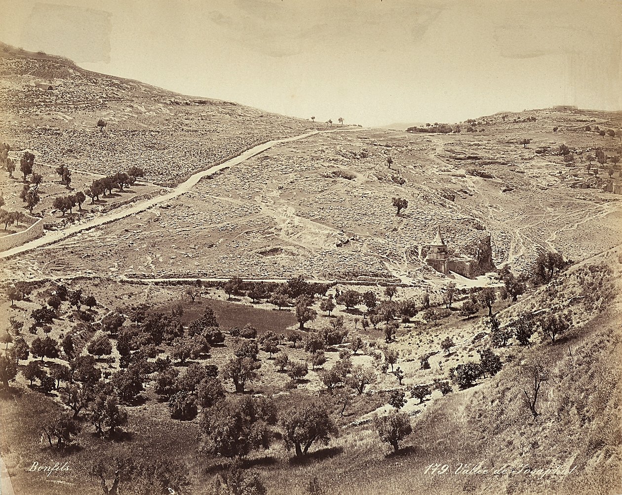Panoramic View of the Valley of the Cedron or Josafat, on the Outskirts of Jerusalem by Félix Bonfils