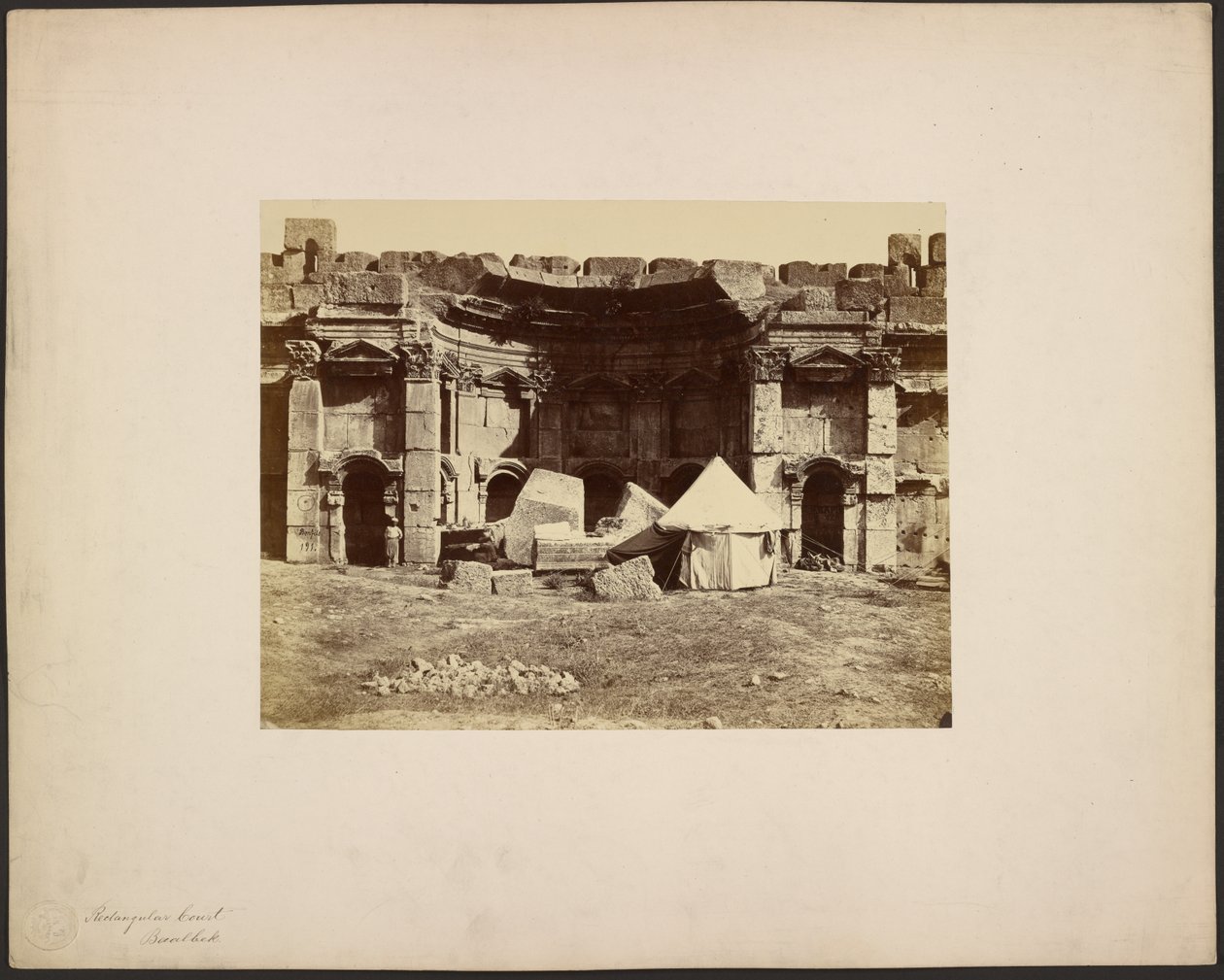 Rectangular Court, Baalbek by Félix Bonfils