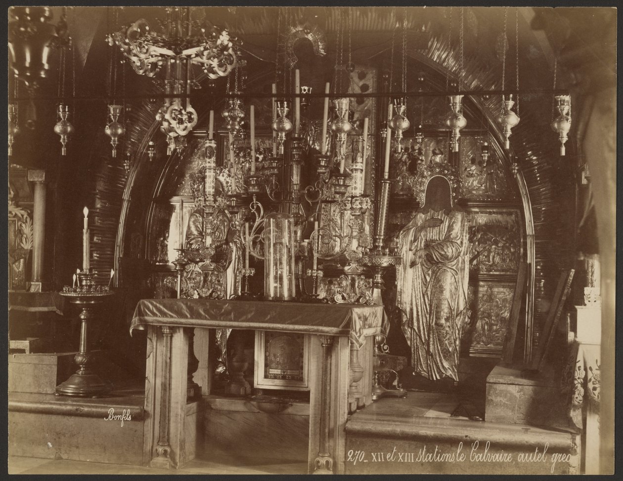XII and XIII Stations, the Calvary, Greek Altar by Félix Bonfils