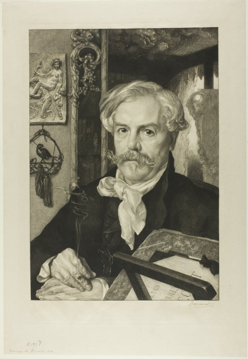 Portrait of Edmond de Goncourt by Félix Henri Bracquemond