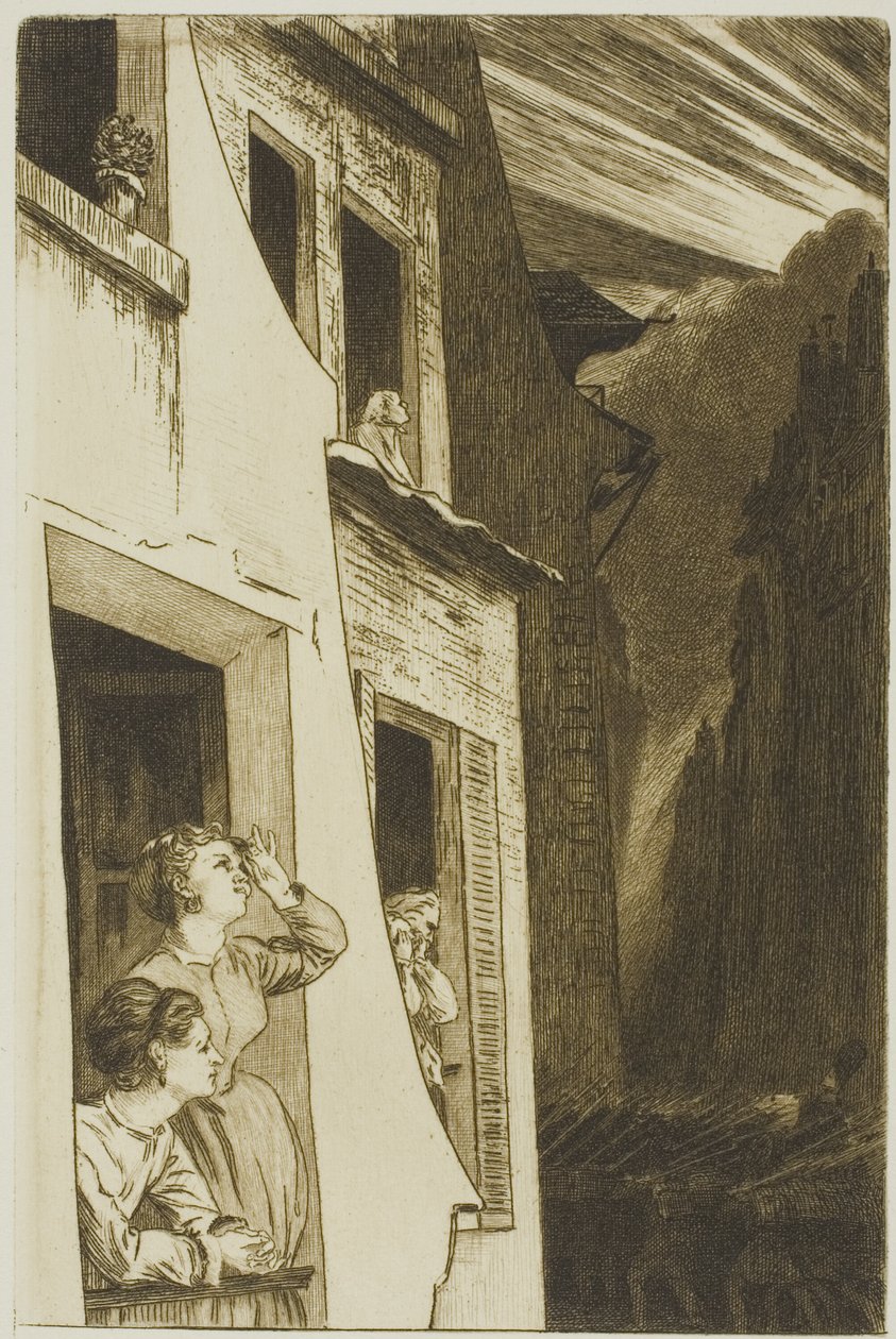 The Eclipse by Félix Henri Bracquemond