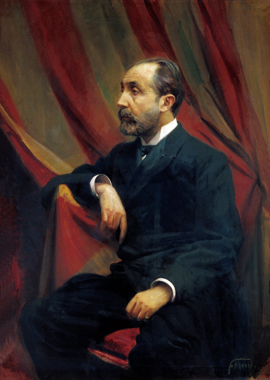 Portrait of Bartomeu Robert i Yarzabal (1842-1902), Spanish physician and politician by Félix Mestres Borrell