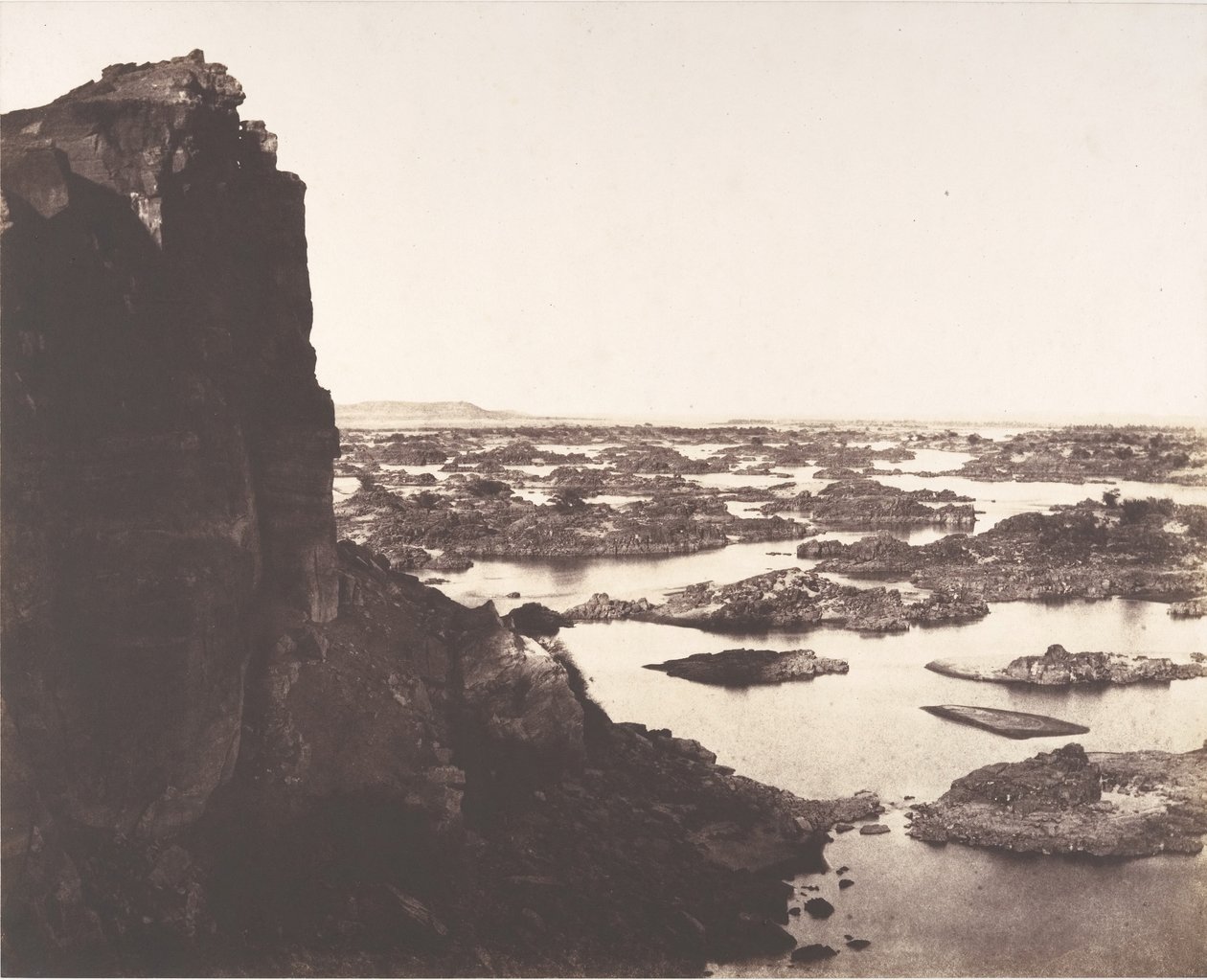 Second Cataract, Aboucir Rock, Rapids and Granite Islets, 1851 by Félix Teynard