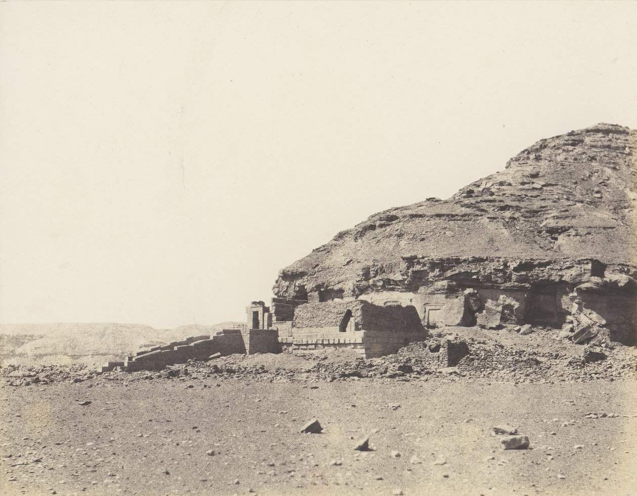 El-Kab élethya, General View of the Hemi-Speos, 1851-52, printed 1853-54 by Félix Teynard