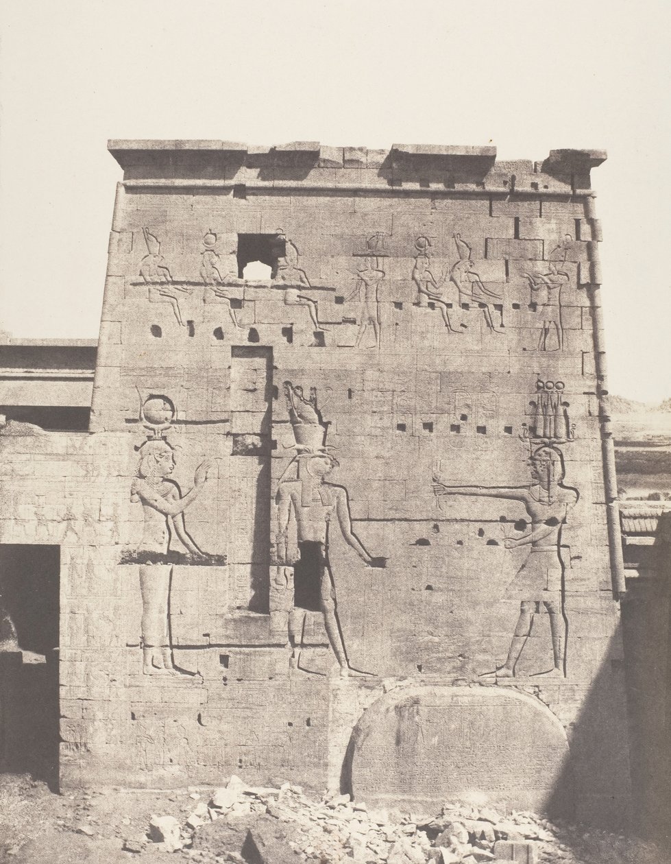 Ile de Fileh Philae, Second Pylon - Eastern Part View of the Pla by Félix Teynard