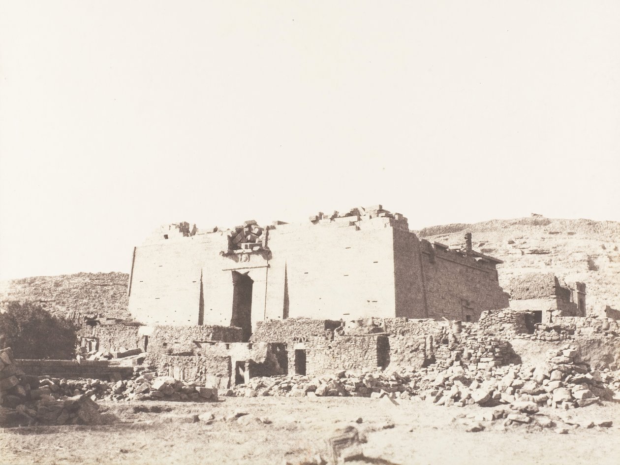 Kalabcheh Talmis, Ruins of the Temple - Facade and Enclosure Wall by Félix Teynard
