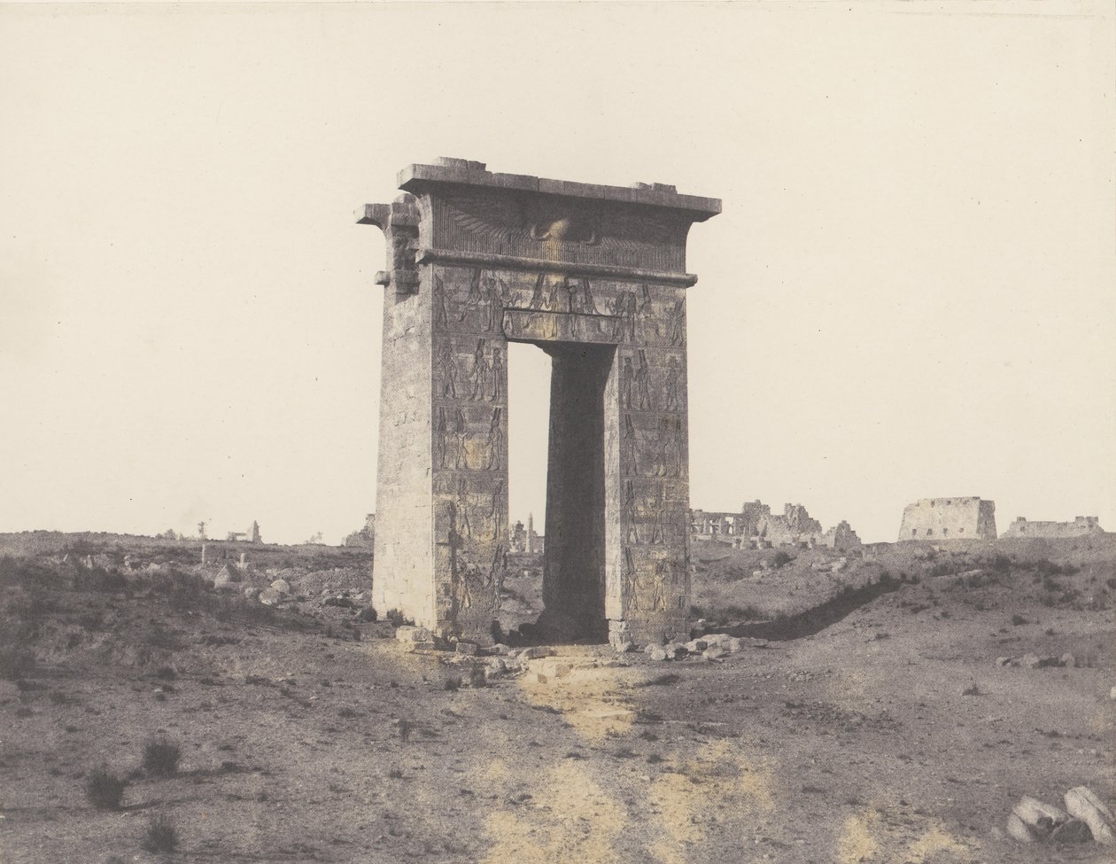 Karnak Thebes, Grande Porte du Nord Vue du Point X by Félix Teynard