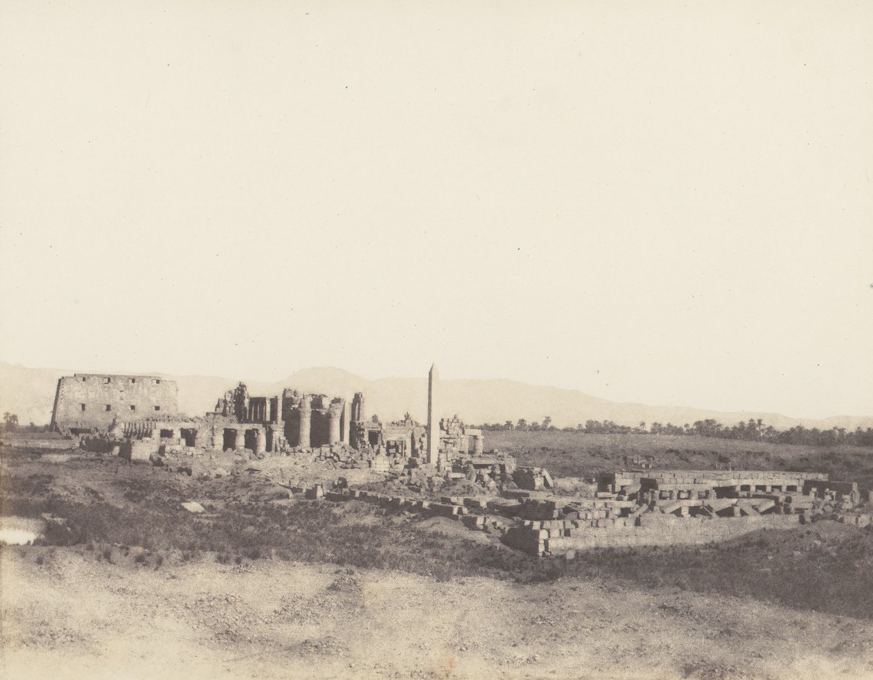 Karnak Thebes, General View of the Ruins Taken from the Southeast by Félix Teynard