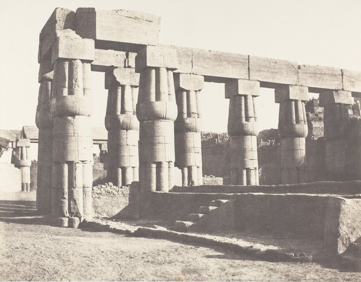Louksor Thèbes, Construction Postérieure - Galeries Parallèles by Félix Teynard