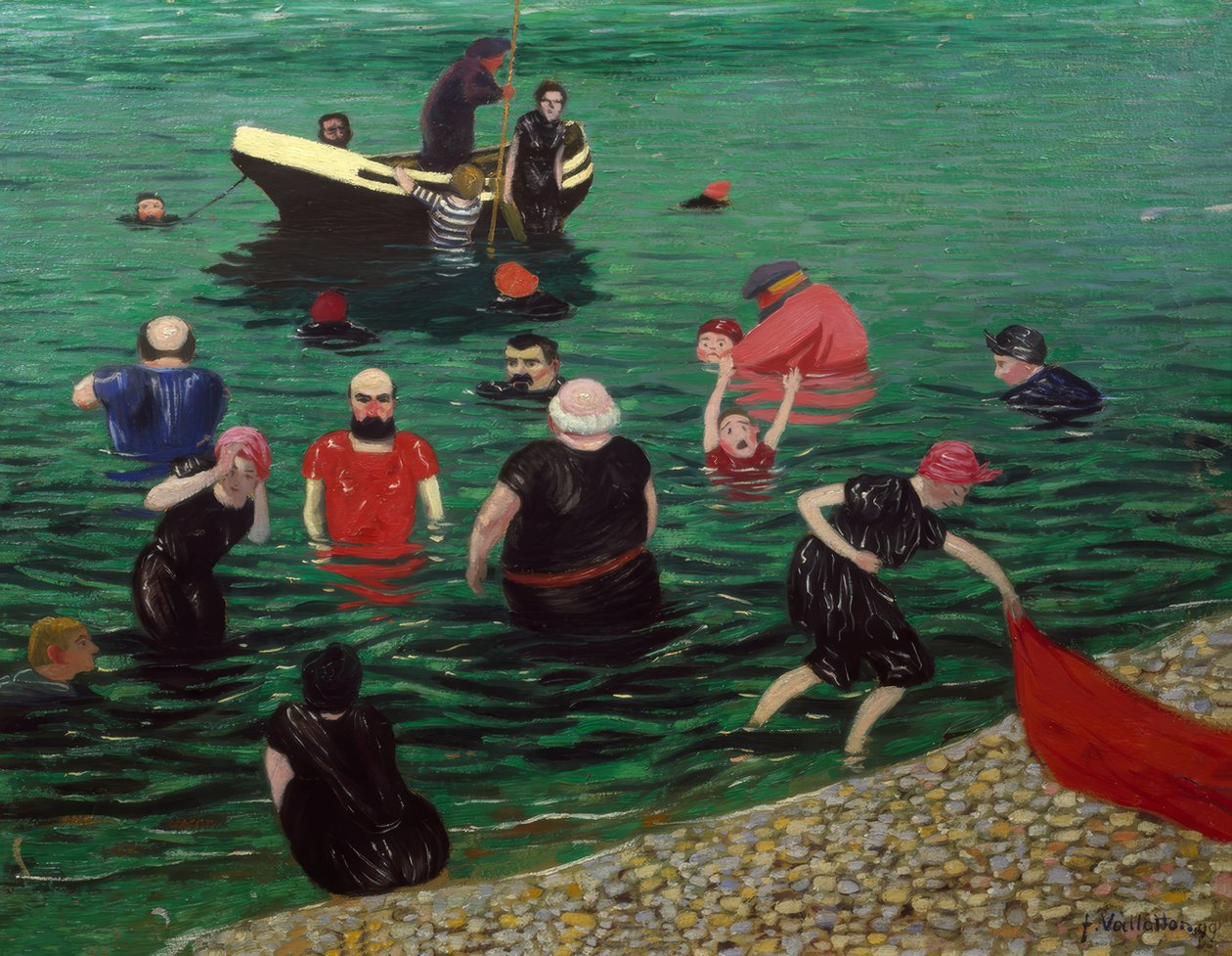 Bathers in Étretat by Félix Vallotton