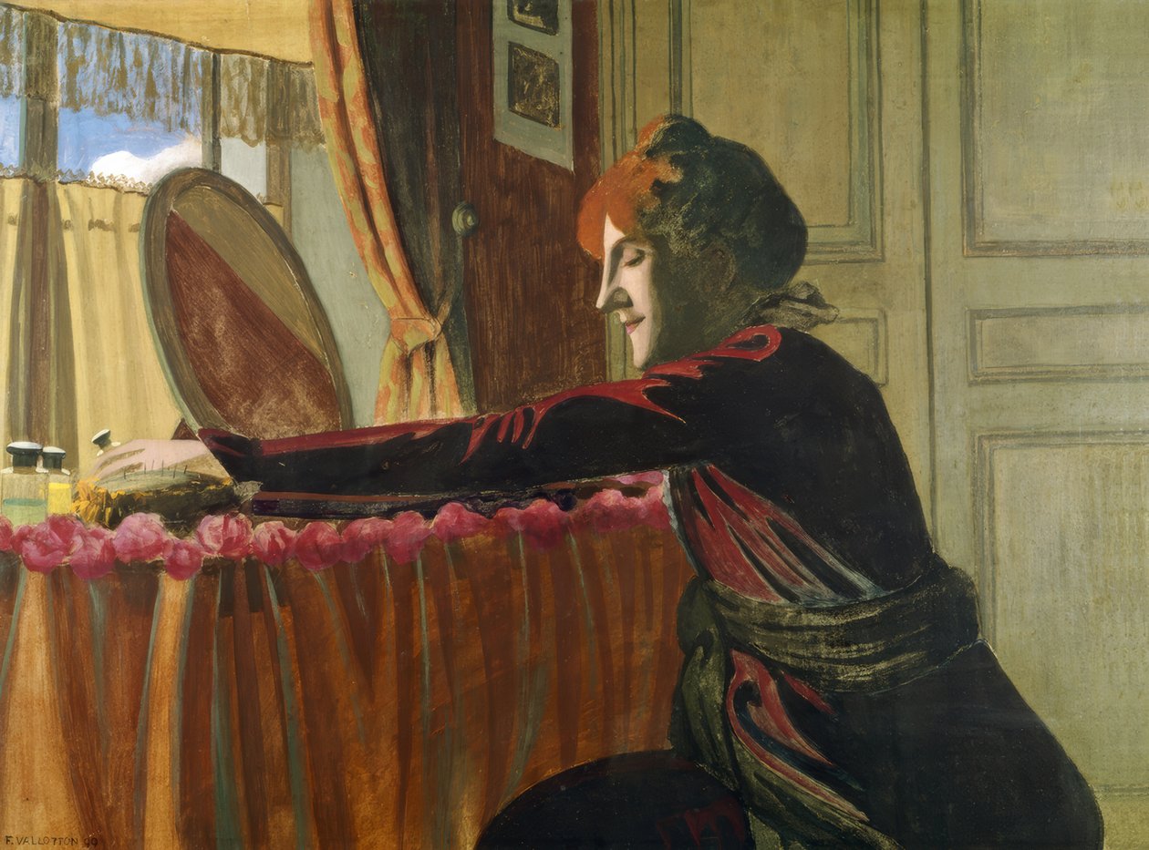 Gabrielle Vallotton am Frisiertisch von Félix Vallotton