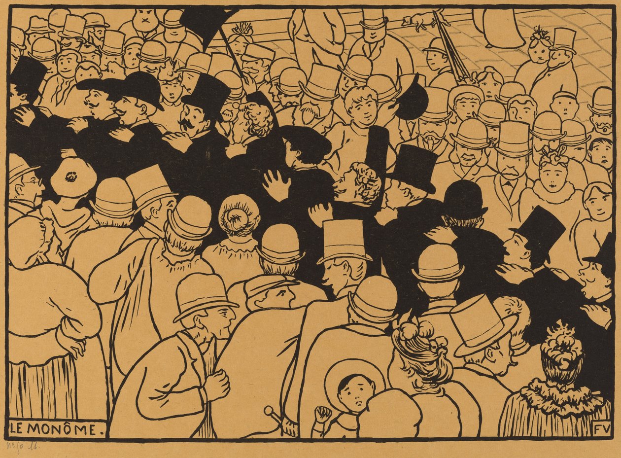 Le Monôme (Parading through the Streets in Single File) by Félix Vallotton