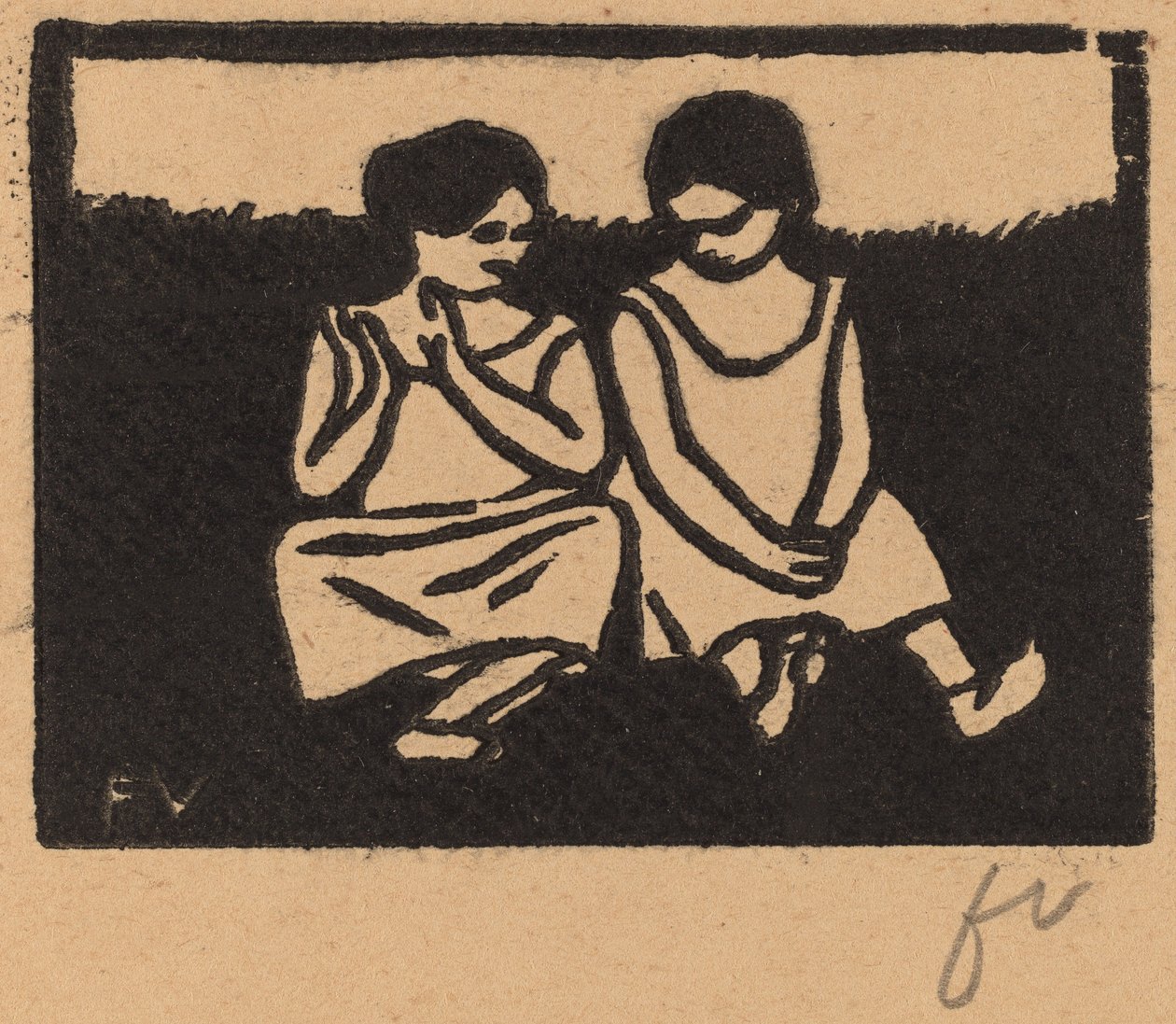 Two Girls in Chemises, 1893 by Félix Vallotton