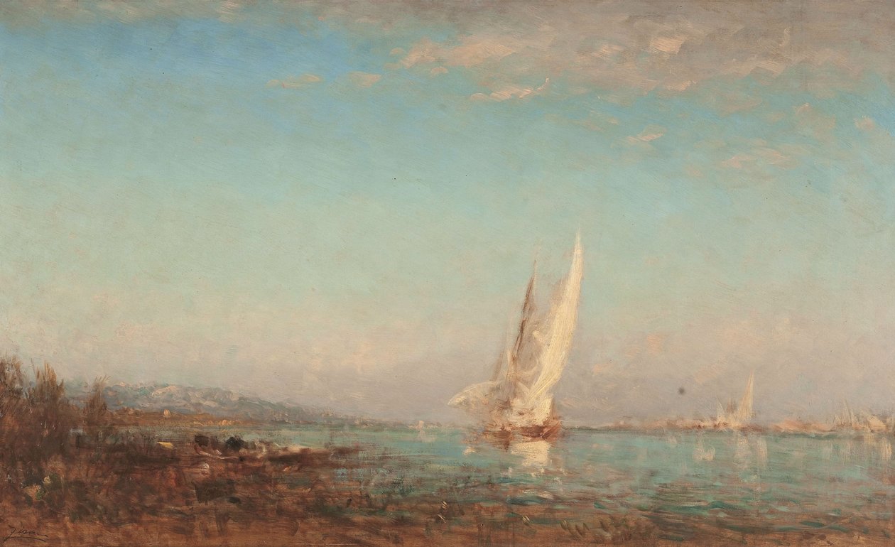 Martigues, the White Sail, between 1890 and 1895 by Félix Ziem