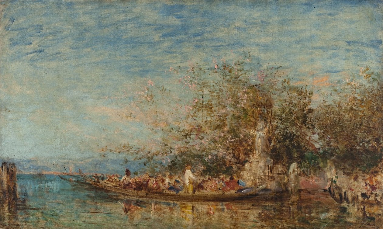 Offering to the Madonna, 2nd half 19th century by Félix Ziem