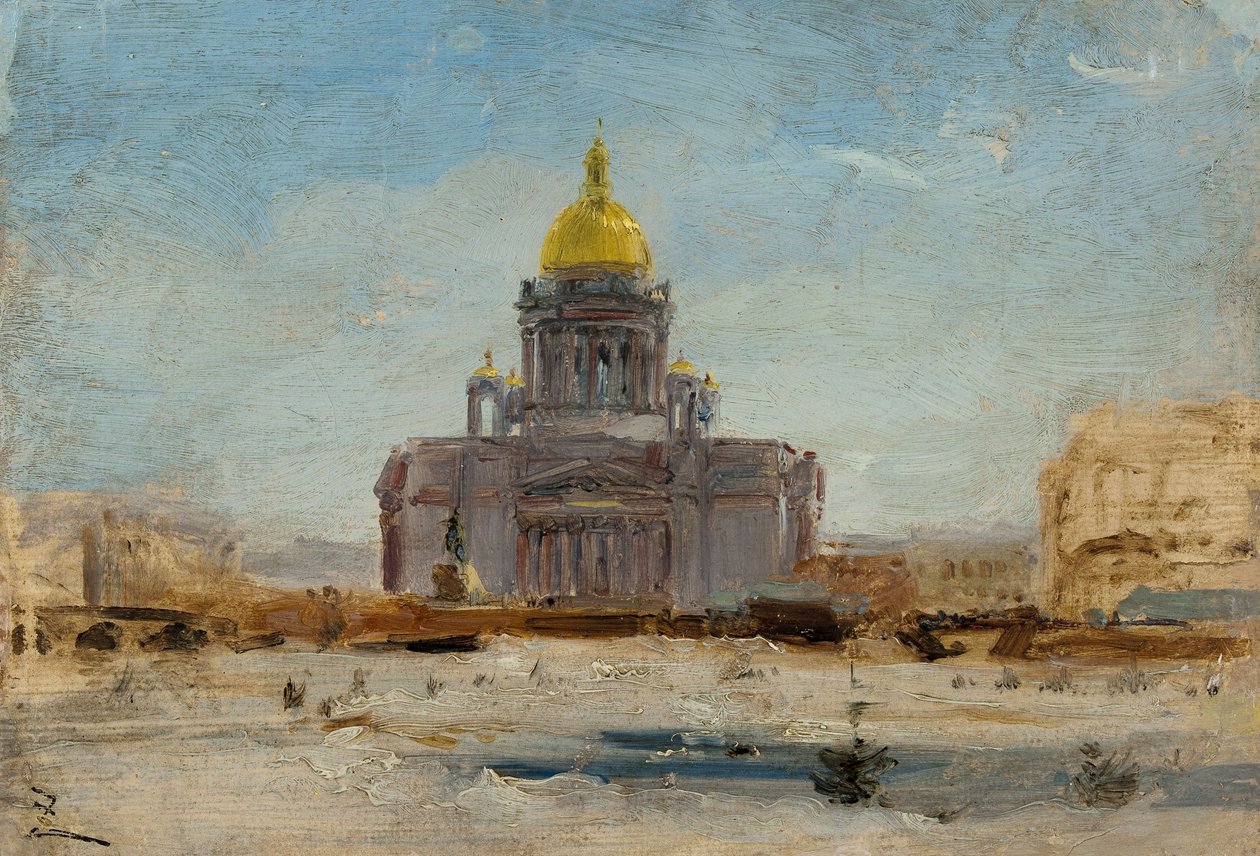 Saint Petersburg, Saint Isaac, between January 1844 and September 1844 by Félix Ziem