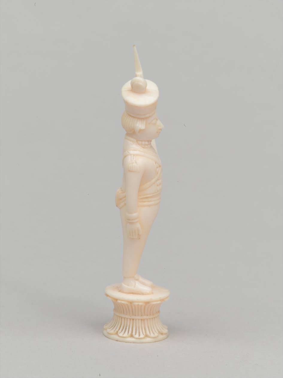 White pawn, chess piece, India, 1820 circa by Flora Macdonald Reid