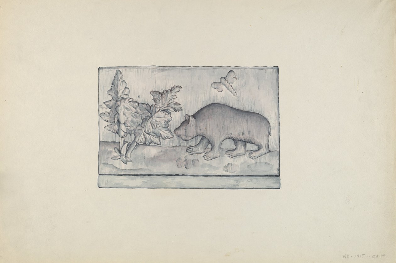 Relief Panel of Bear by Flora Merchant