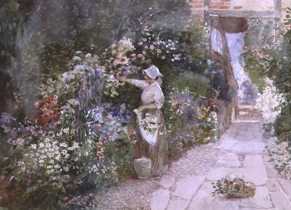 Picking Flowers by Florence Agnes Mackay