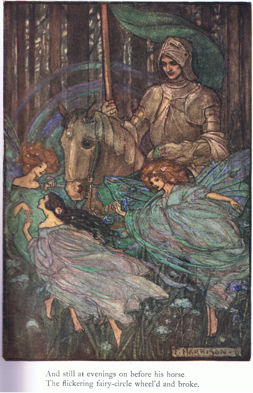 And still at evenings on before his horse (Guinevere) by Florence Harrison