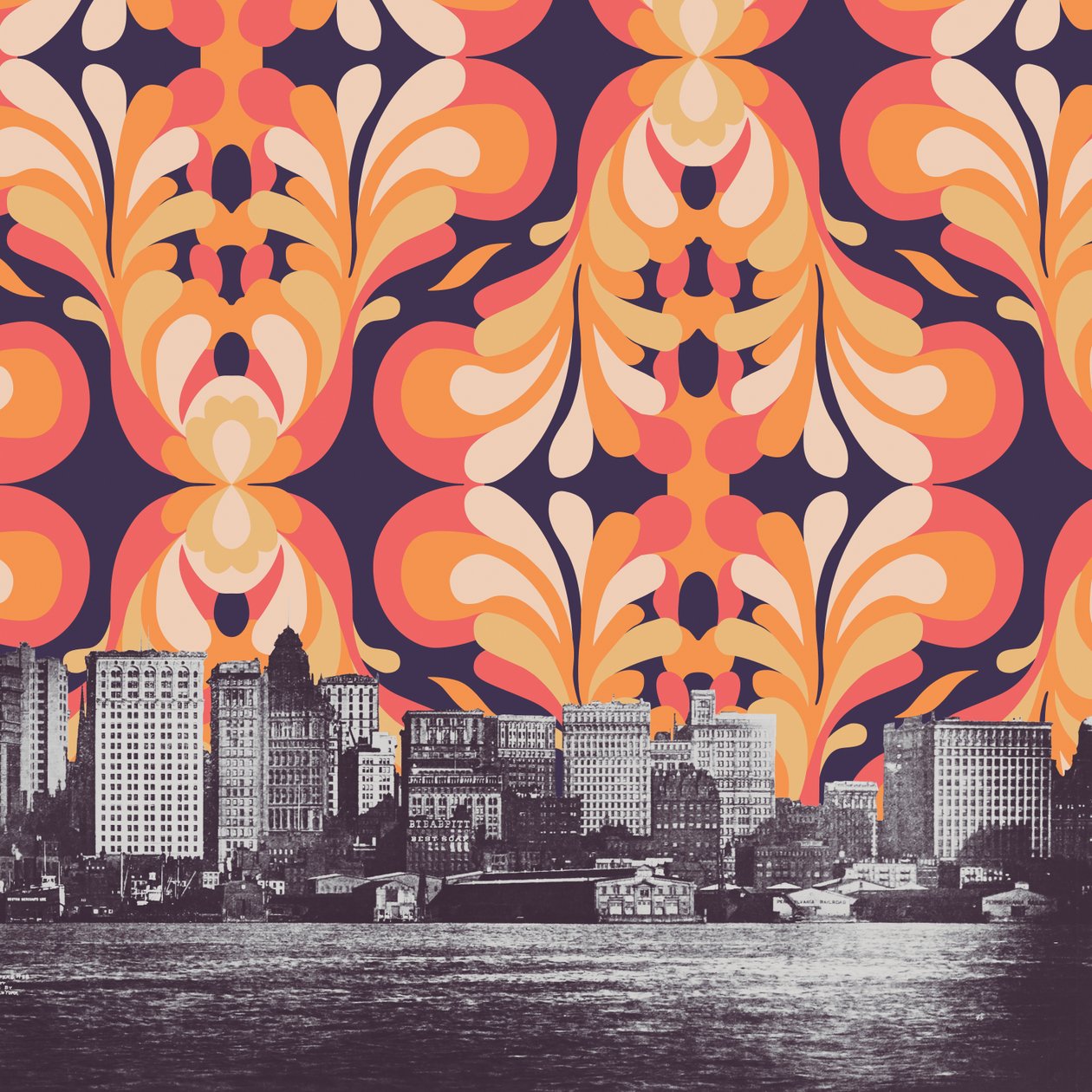 Colorful Sky Above New York by Florent Bodart